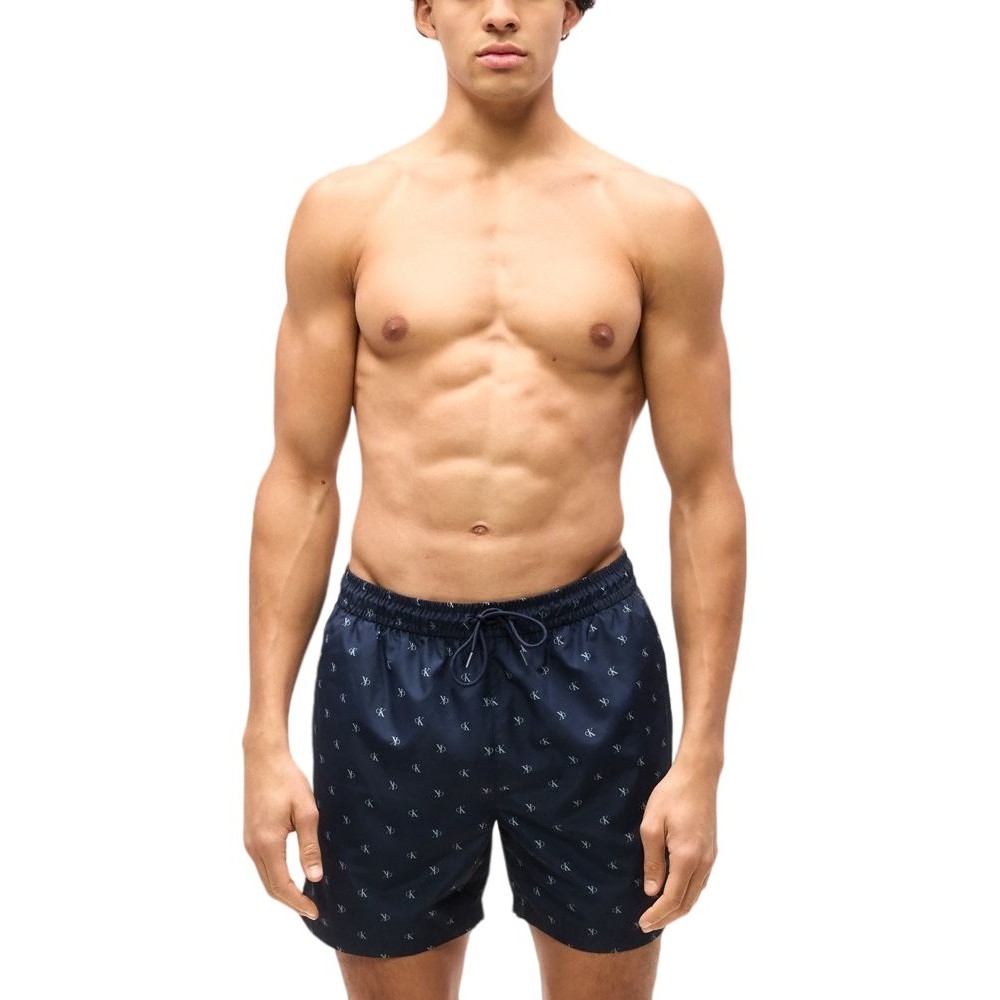 CALVIN KLEIN MEDIUM DRAWSTRING COVERED WAISTB ΜΑΓΙΟ ΑΝΔΡΙΚΟ DARK NAVY