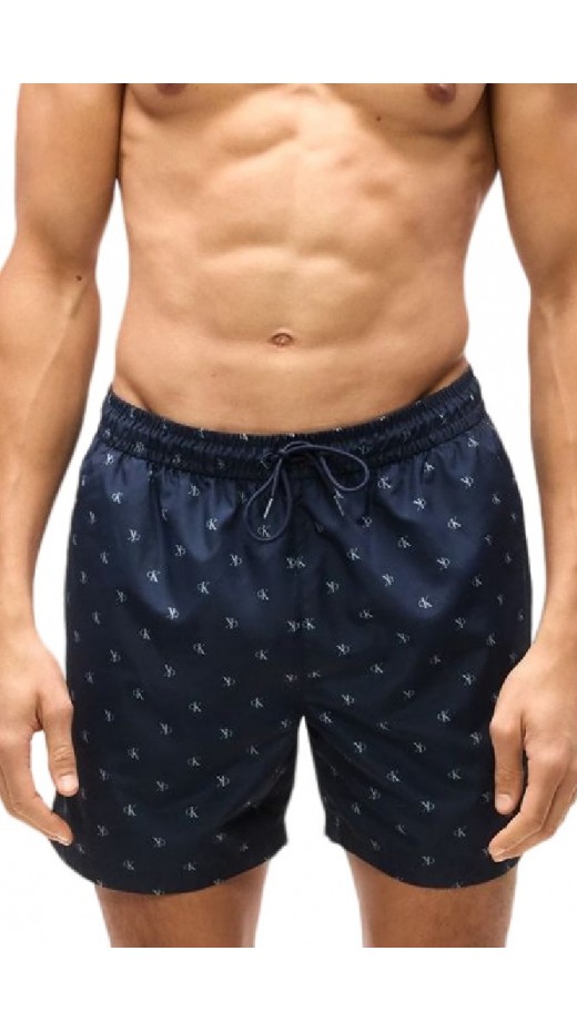CALVIN KLEIN MEDIUM DRAWSTRING COVERED WAISTB ΜΑΓΙΟ ΑΝΔΡΙΚΟ DARK NAVY