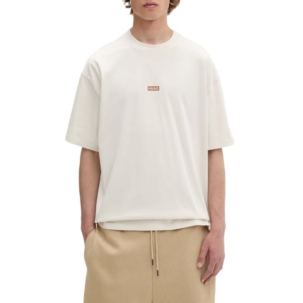 HUGO BOSS NALONO JERSEY T-SHIRT ΜΠΛΟΥΖΑ ΑΝΔΡΙΚΗ OFF WHITE