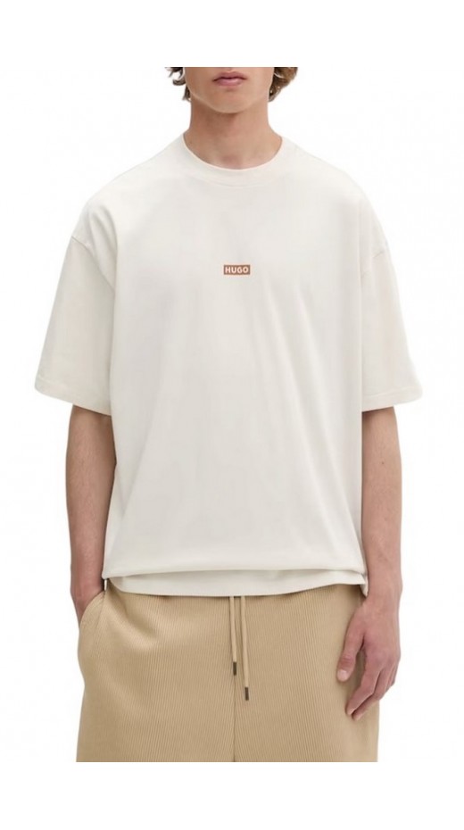 HUGO BOSS NALONO JERSEY T-SHIRT ΜΠΛΟΥΖΑ ΑΝΔΡΙΚΗ OFF WHITE