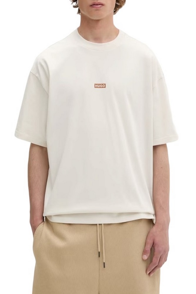 HUGO BOSS NALONO JERSEY T-SHIRT ΜΠΛΟΥΖΑ ΑΝΔΡΙΚΗ OFF WHITE