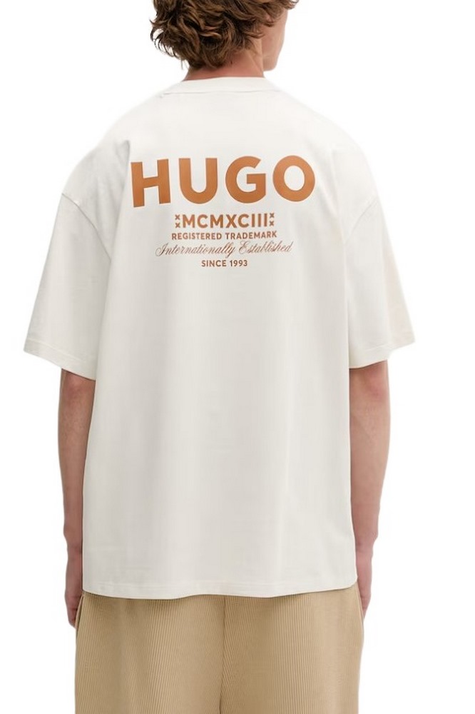 HUGO BOSS NALONO JERSEY T-SHIRT ΜΠΛΟΥΖΑ ΑΝΔΡΙΚΗ OFF WHITE