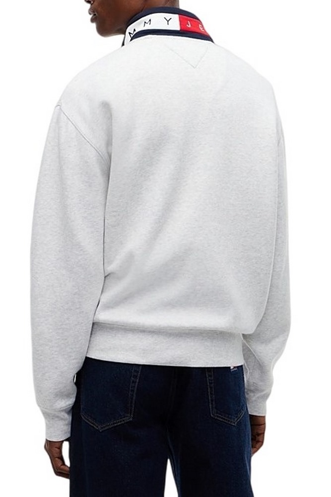 TOMMY JEANS RLX BRANDED COLLAR QZ EXT ΜΠΛΟΥΖΑ ΦΟΥΤΕΡ ΑΝΔΡΙΚΗ GREY