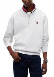 TOMMY JEANS RLX BRANDED COLLAR QZ EXT ΜΠΛΟΥΖΑ ΦΟΥΤΕΡ ΑΝΔΡΙΚΗ GREY