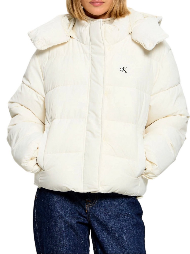 CALVIN KLEIN JEANS MATTE MW SHORT PUFFER ΜΠΟΥΦΑΝ ΓΥΝΑΙΚΕΙΟ OFF WHITE