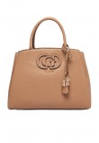 GUESS ISOLA 3 COMP SATCHEL ΤΣΑΝΤΑ ΓΥΝΑΙΚΕΙΑ BEIGE