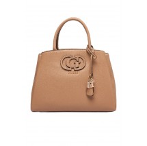 GUESS ISOLA 3 COMP SATCHEL ΤΣΑΝΤΑ ΓΥΝΑΙΚΕΙΑ BEIGE