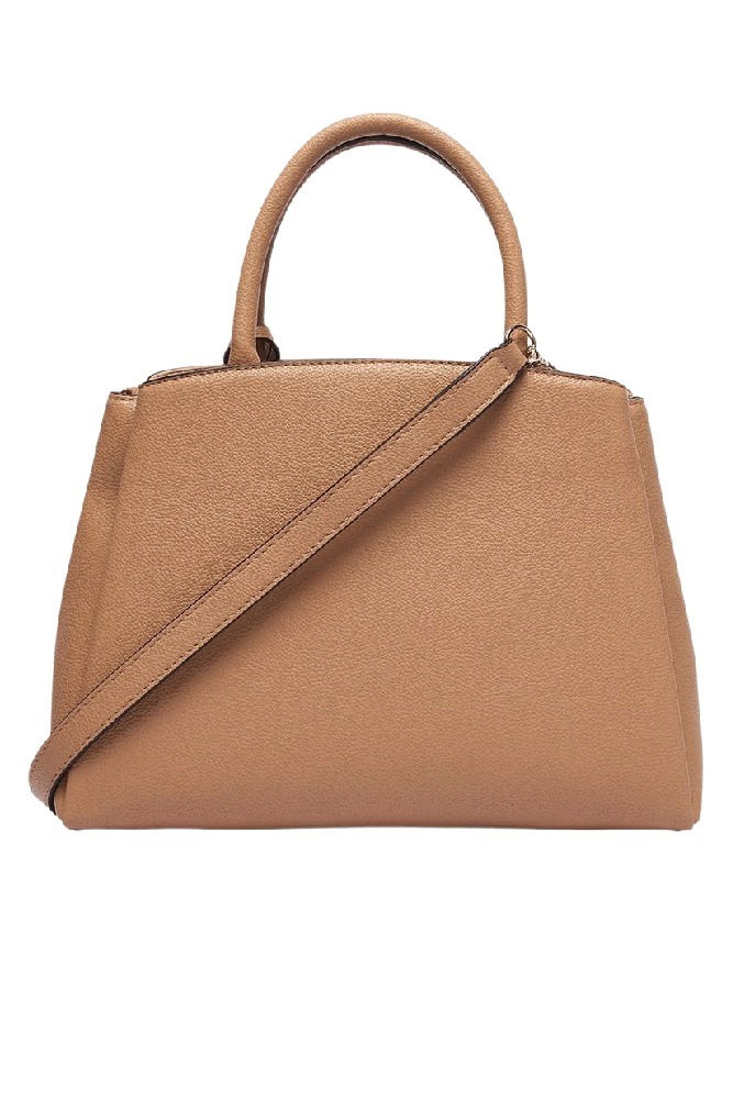 GUESS ISOLA 3 COMP SATCHEL ΤΣΑΝΤΑ ΓΥΝΑΙΚΕΙΑ BEIGE