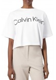 CALVIN KLEIN JEANS A BOXY LOGO GRAPHIC T-SHIRT ΜΠΛΟΥΖΑ ΓΥΝΑΙΚΕΙΑ BRIGHT WHITE