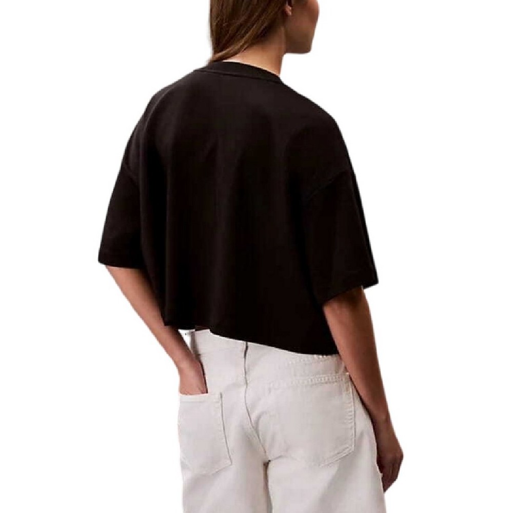 CALVIN KLEIN JEANS A BOXY LOGO GRAPHIC T-SHIRT ΜΠΛΟΥΖΑ ΓΥΝΑΙΚΕΙΑ BLACK