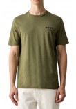 HUGO BOSS NESPTEE JERSEY T-SHIRT ΜΠΛΟΥΖΑ ΑΝΔΡΙΚΗ MILITARY GREEN