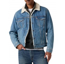 LEVIS TYPE 3 SHERPA TRUCKER WORN IN ΜΠΟΥΦΑΝ ΤΖΙΝ ΑΝΔΡΙΚΟ BLUΕ DENIM