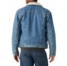LEVIS TYPE 3 SHERPA TRUCKER WORN IN ΜΠΟΥΦΑΝ ΤΖΙΝ ΑΝΔΡΙΚΟ BLUΕ DENIM