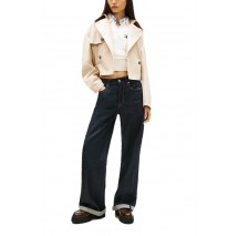 TOMMY JEANS SHORT TRENCH COAT ΜΠΟΥΦΑΝ ΓΥΝΑΙΚΕΙΟ BEIGE