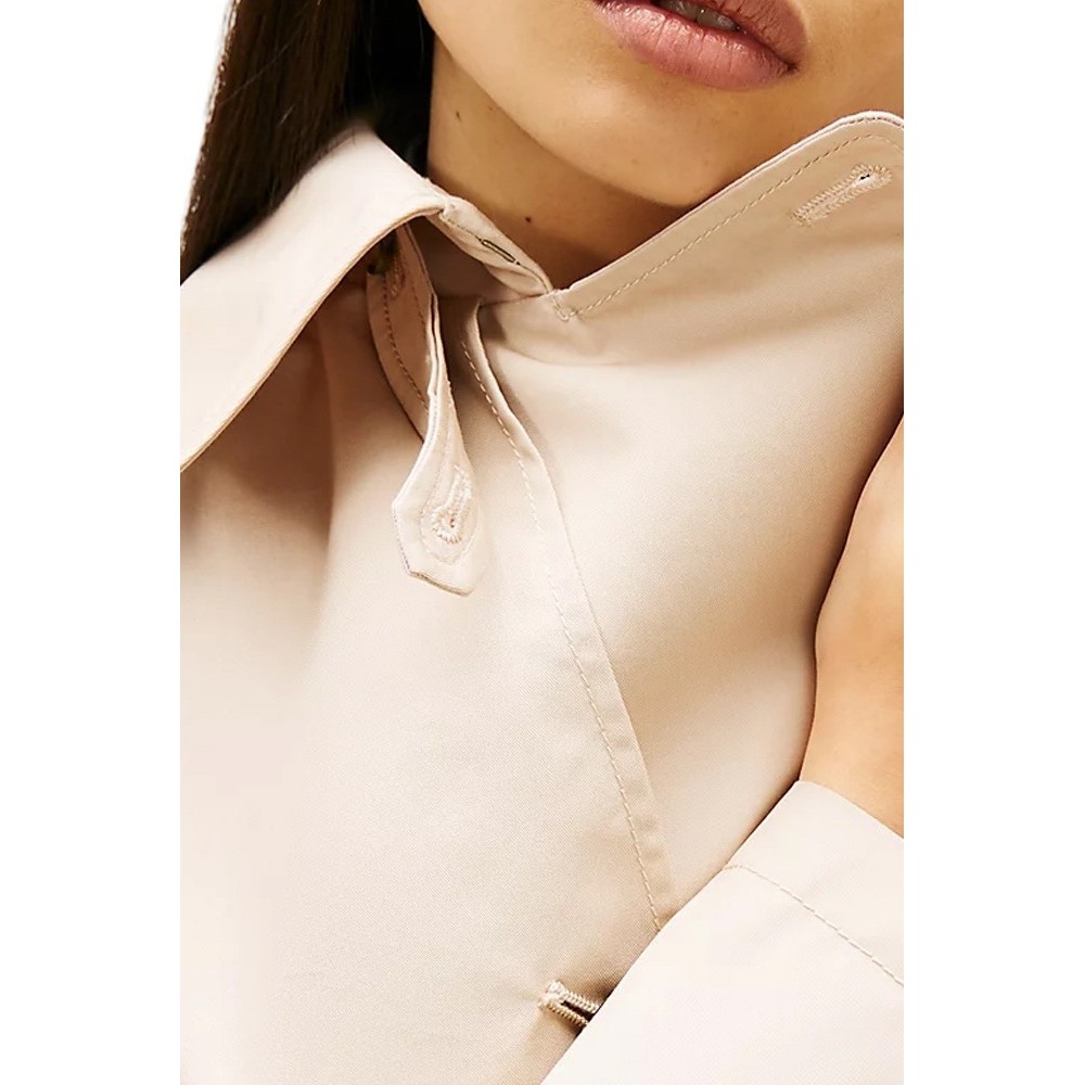 TOMMY JEANS SHORT TRENCH COAT ΜΠΟΥΦΑΝ ΓΥΝΑΙΚΕΙΟ BEIGE