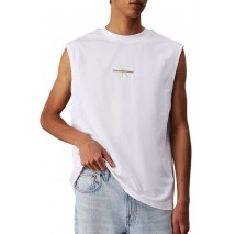 CALVIN KLEIN JEANS MONOLOGO SLEEVELESS TEE T-SHIRT ΜΠΛΟΥΖΑ ΑΝΔΡΙΚΗ BRIGHT WHITE
