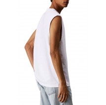 CALVIN KLEIN JEANS MONOLOGO SLEEVELESS TEE T-SHIRT ΜΠΛΟΥΖΑ ΑΝΔΡΙΚΗ BRIGHT WHITE