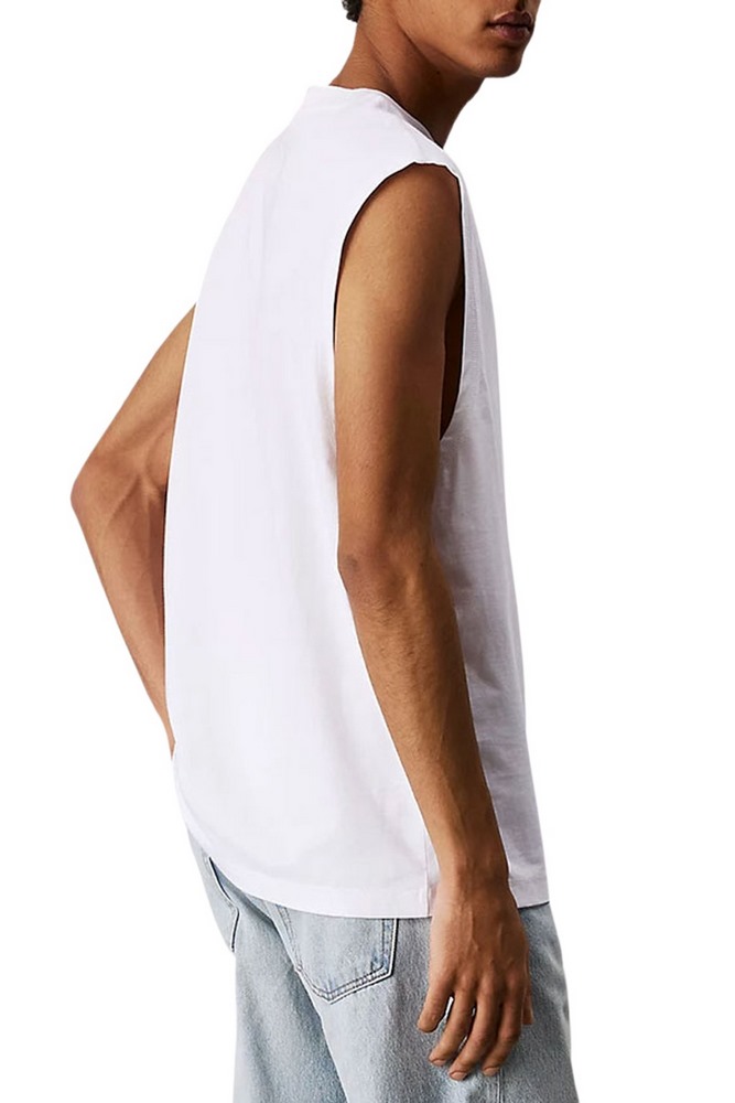 CALVIN KLEIN JEANS MONOLOGO SLEEVELESS TEE T-SHIRT ΜΠΛΟΥΖΑ ΑΝΔΡΙΚΗ BRIGHT WHITE