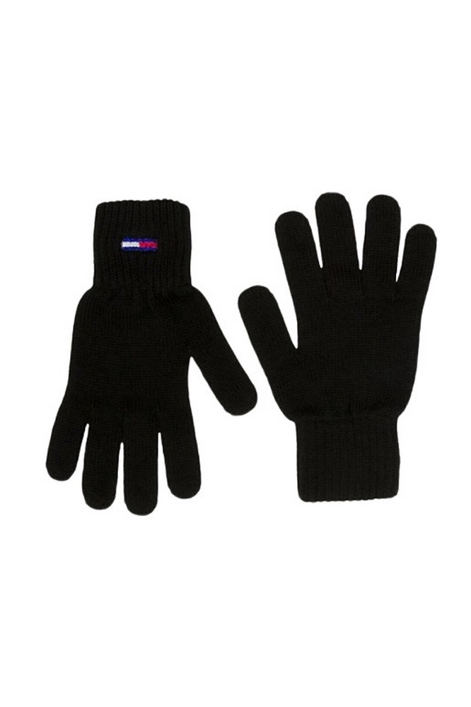 TOMMY HILFIGER TJW FLAG GLOVES ΓΑΝΤΙΑ ΓΥΝΑΙΚΕΙΑ BLACK