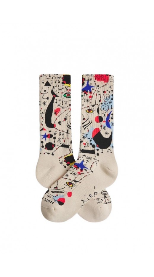 JIMMY LION ATHLETIC MICRO CIPHERS & CONSTELLATION ΚΑΛΤΣΕΣ UNISEX BEIGE