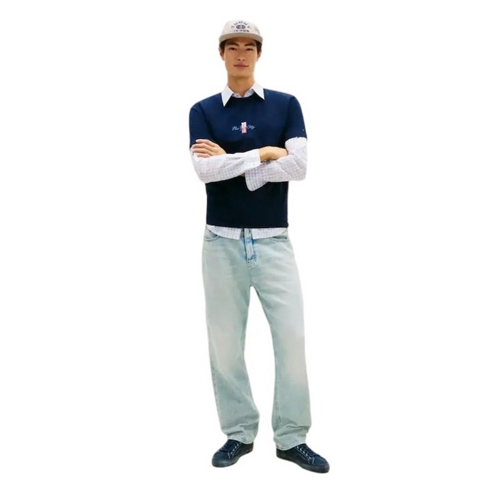 TOMMY JEANS REG SIGN BLOCK T-SHIRT ΜΠΛΟΥΖΑ ΑΝΔΡΙΚΗ NAVY