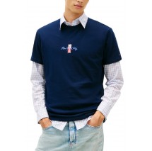TOMMY JEANS REG SIGN BLOCK T-SHIRT ΜΠΛΟΥΖΑ ΑΝΔΡΙΚΗ NAVY
