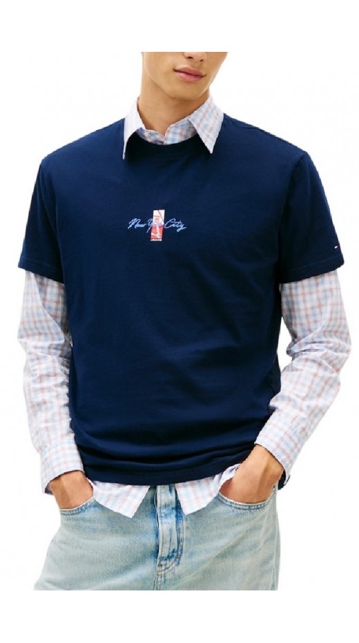 TOMMY JEANS REG SIGN BLOCK T-SHIRT ΜΠΛΟΥΖΑ ΑΝΔΡΙΚΗ NAVY