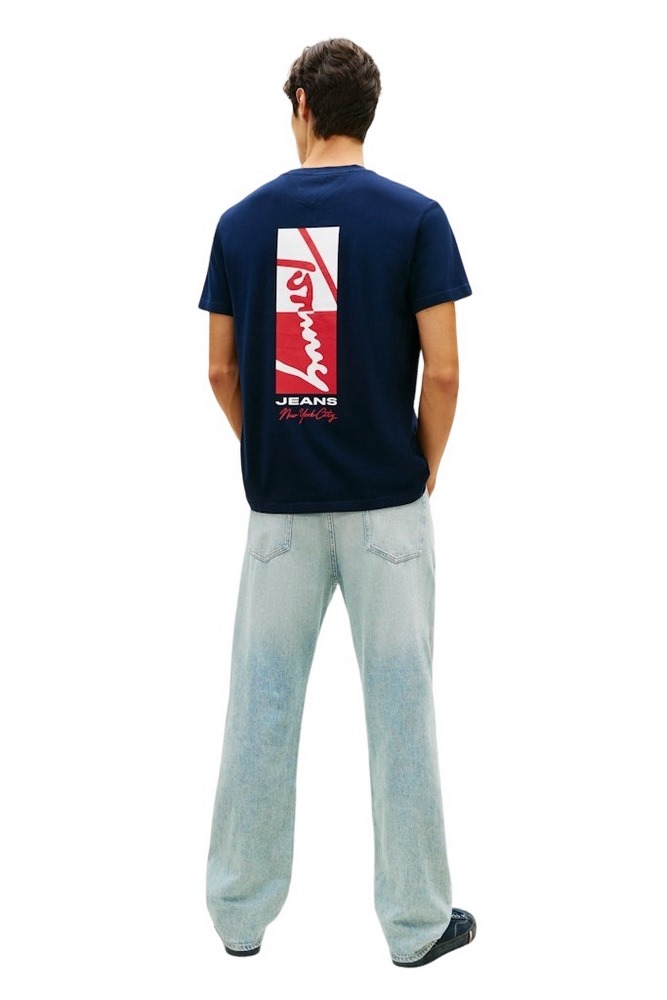 TOMMY JEANS REG SIGN BLOCK T-SHIRT ΜΠΛΟΥΖΑ ΑΝΔΡΙΚΗ NAVY