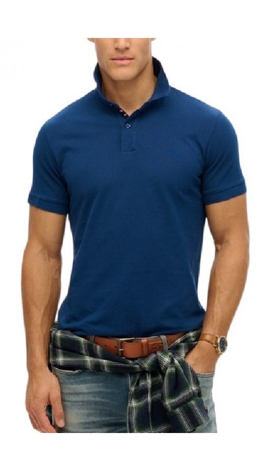 SUPERDRY D1 STUD CITY PIQUE POLO T-SHIRT ΜΠΛΟΥΖΑ ΑΝΔΡΙΚΗ NAVY