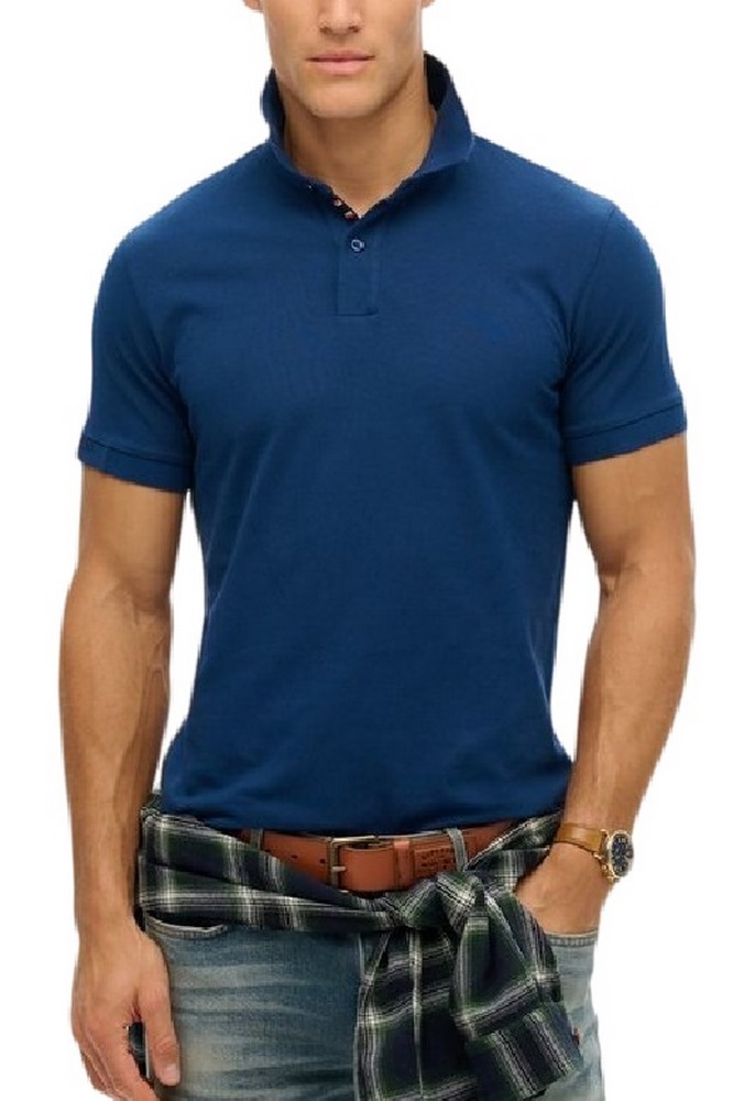 SUPERDRY D1 STUD CITY PIQUE POLO T-SHIRT ΜΠΛΟΥΖΑ ΑΝΔΡΙΚΗ NAVY