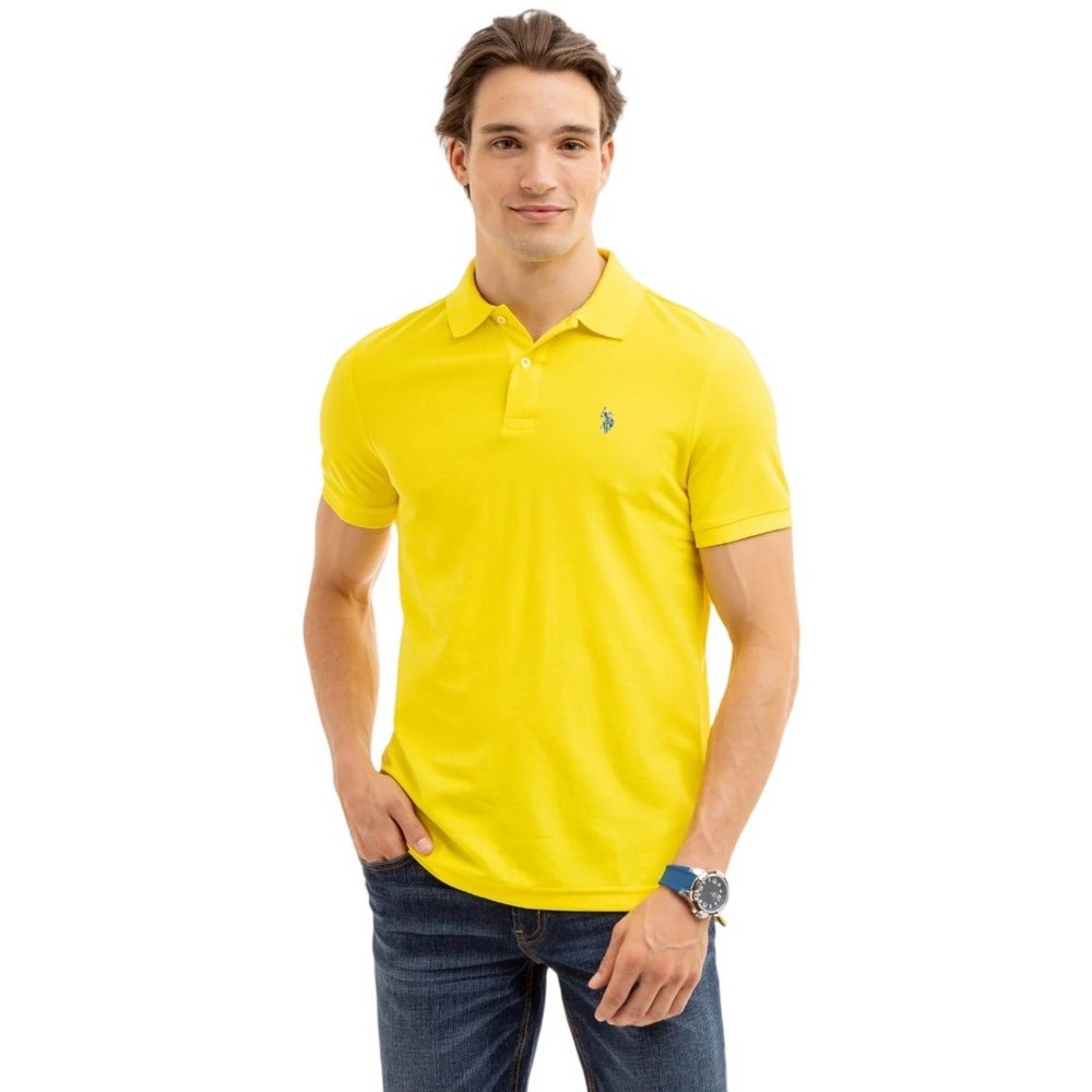 U.S POLO ASSN  41029 POLO T-SHIRT ΜΠΛΟΥΖΑ ΑΝΔΡΙΚΗ YELLOW