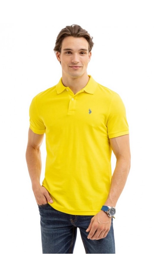 U.S POLO ASSN  41029 POLO T-SHIRT ΜΠΛΟΥΖΑ ΑΝΔΡΙΚΗ YELLOW