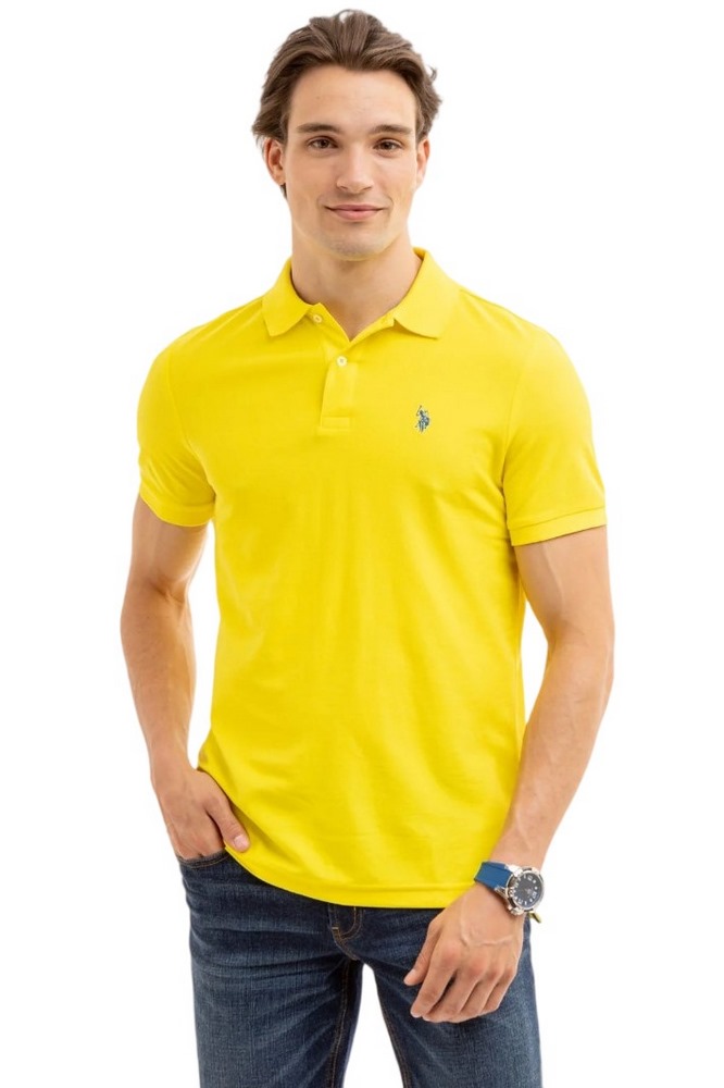 U.S POLO ASSN  41029 POLO T-SHIRT ΜΠΛΟΥΖΑ ΑΝΔΡΙΚΗ YELLOW