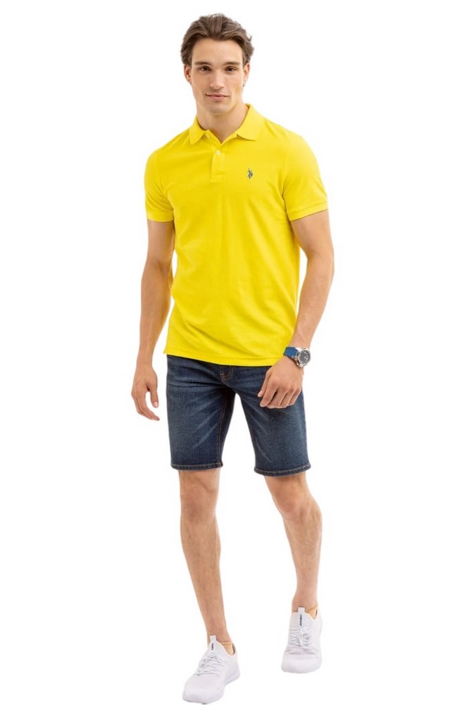 U.S POLO ASSN  41029 POLO T-SHIRT ΜΠΛΟΥΖΑ ΑΝΔΡΙΚΗ YELLOW