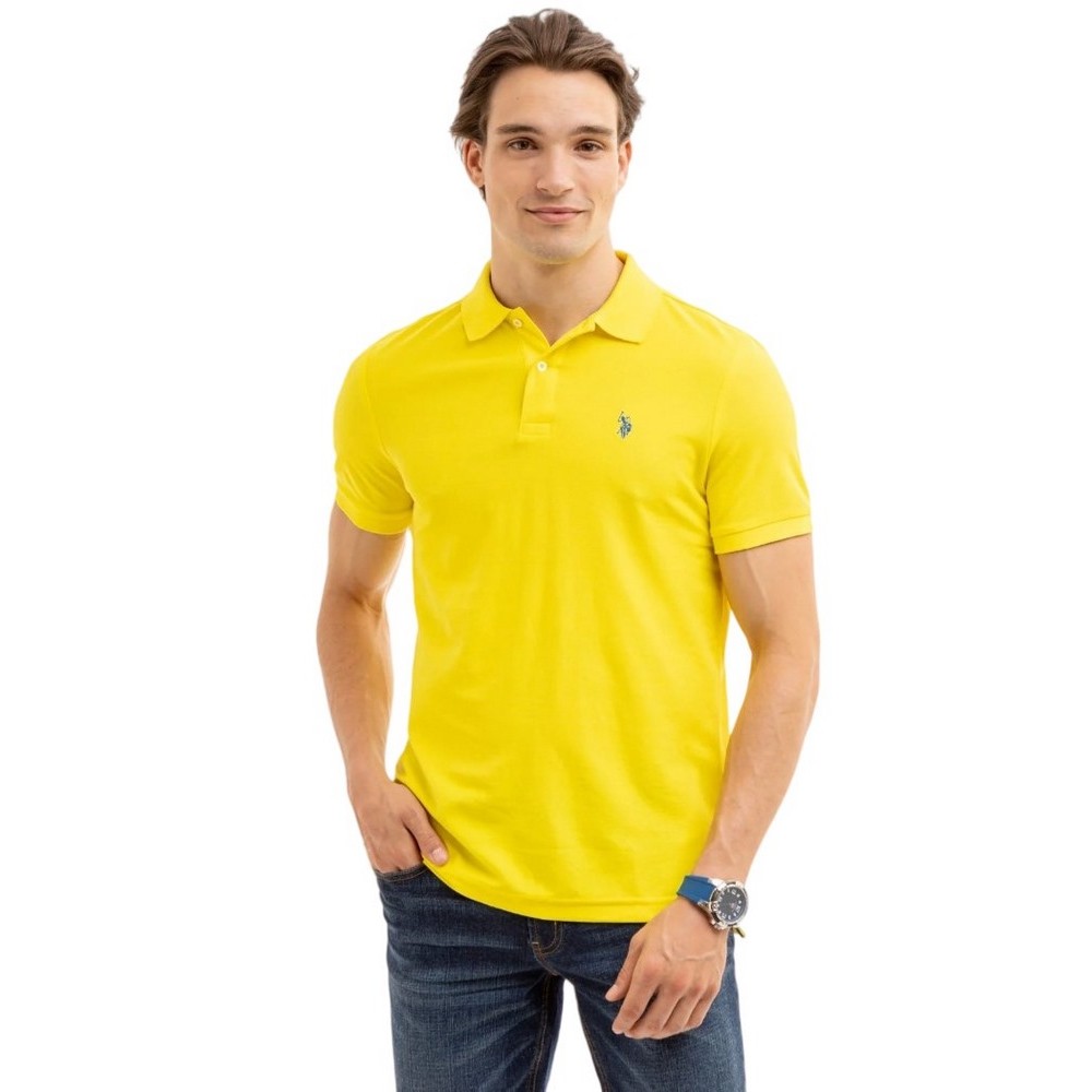 U.S POLO ASSN  41029 POLO T-SHIRT ΜΠΛΟΥΖΑ ΑΝΔΡΙΚΗ YELLOW