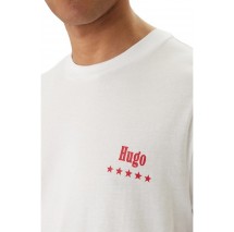 HUGO BOSS JERSEY NUCAVO T-SHIRT ΜΠΛΟΥΖΑ ΑΝΔΡΙΚΗ WHITE