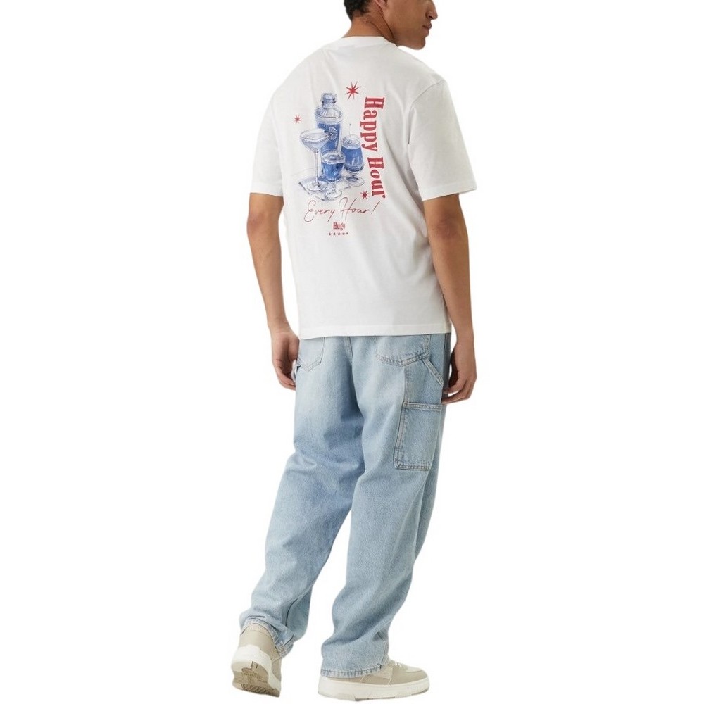 HUGO BOSS JERSEY NUCAVO T-SHIRT ΜΠΛΟΥΖΑ ΑΝΔΡΙΚΗ WHITE