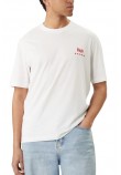 HUGO BOSS JERSEY NUCAVO T-SHIRT ΜΠΛΟΥΖΑ ΑΝΔΡΙΚΗ WHITE