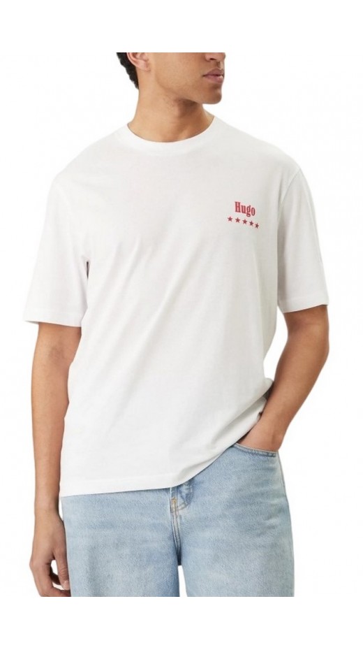 HUGO BOSS JERSEY NUCAVO T-SHIRT ΜΠΛΟΥΖΑ ΑΝΔΡΙΚΗ WHITE