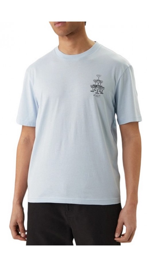 HUGO BOSS JERSEY NUCAVO T-SHIRT ΜΠΛΟΥΖΑ ΑΝΔΡΙΚΗ CIEL