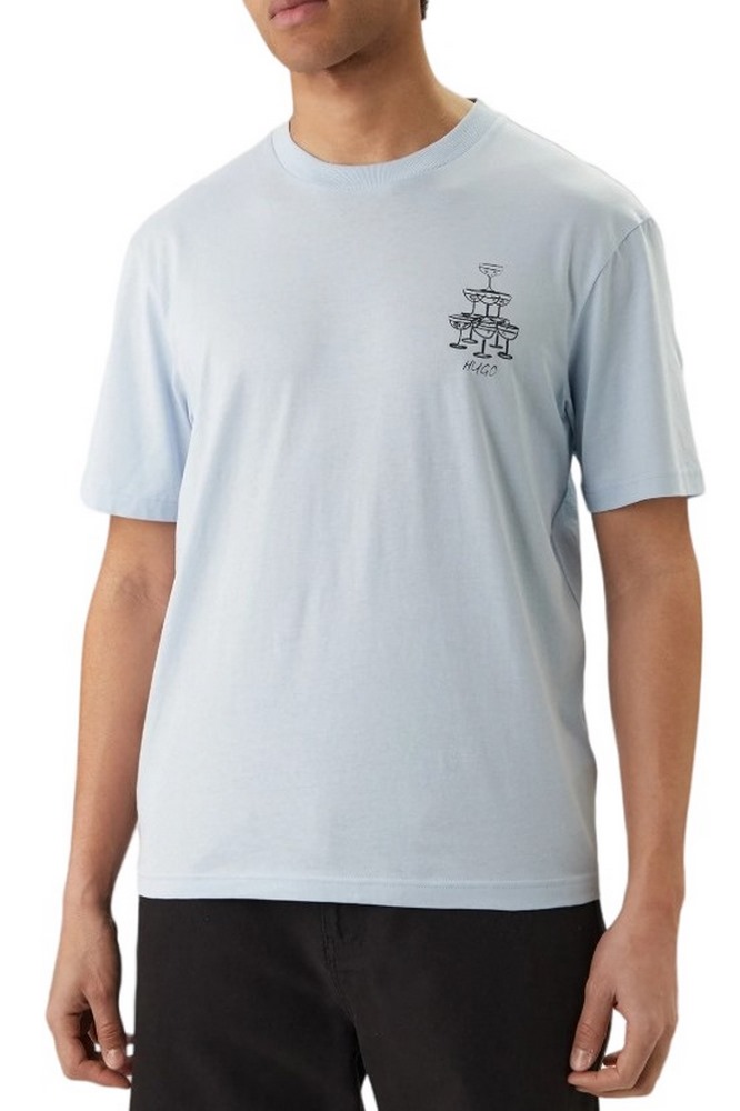 HUGO BOSS JERSEY NUCAVO T-SHIRT ΜΠΛΟΥΖΑ ΑΝΔΡΙΚΗ CIEL