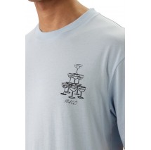 HUGO BOSS JERSEY NUCAVO T-SHIRT ΜΠΛΟΥΖΑ ΑΝΔΡΙΚΗ CIEL
