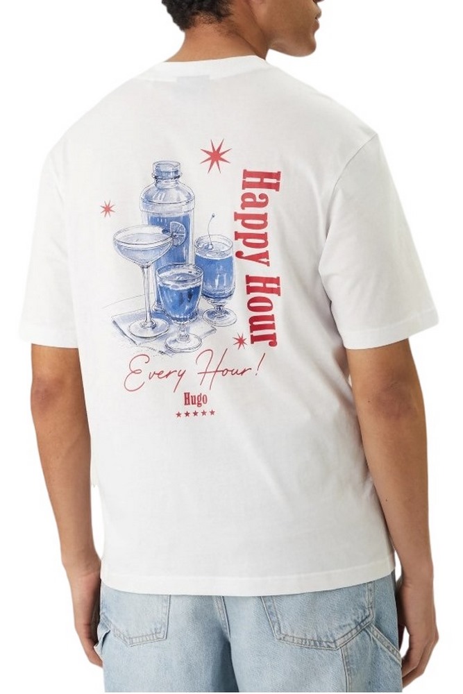 HUGO BOSS JERSEY NUCAVO T-SHIRT ΜΠΛΟΥΖΑ ΑΝΔΡΙΚΗ WHITE