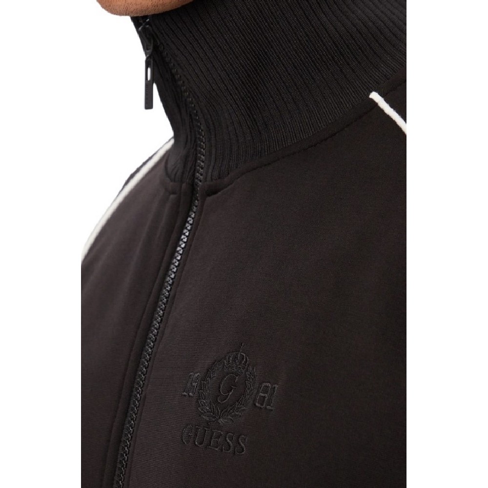 GUESS EDWIN FULL ZIP SWEATSHIRT ΖΑΚΕΤΑ ΦΟΥΤΕΡ ΑΝΔΡΙΚΗ BLACK
