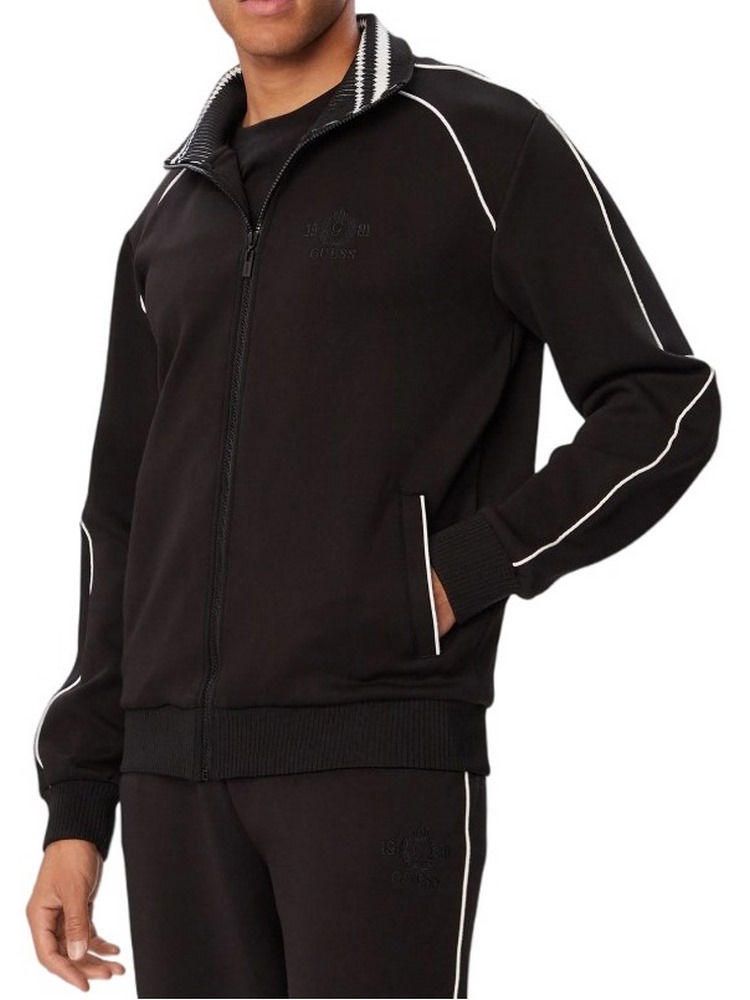 GUESS EDWIN FULL ZIP SWEATSHIRT ΖΑΚΕΤΑ ΦΟΥΤΕΡ ΑΝΔΡΙΚΗ BLACK