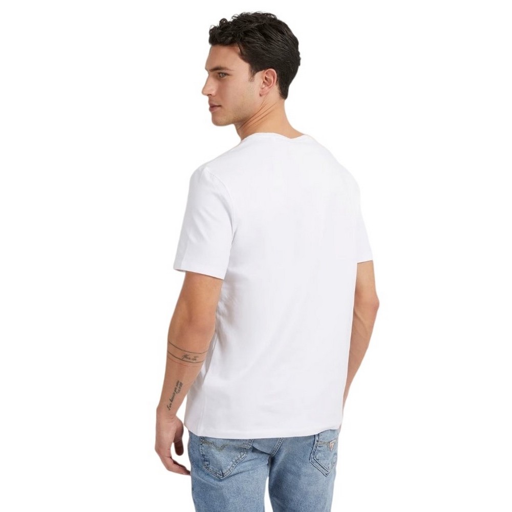 GUESS BASIC PIMA T-SHIRT ΜΠΛΟΥΖΑ ΑΝΔΡΙΚΗ WHITE