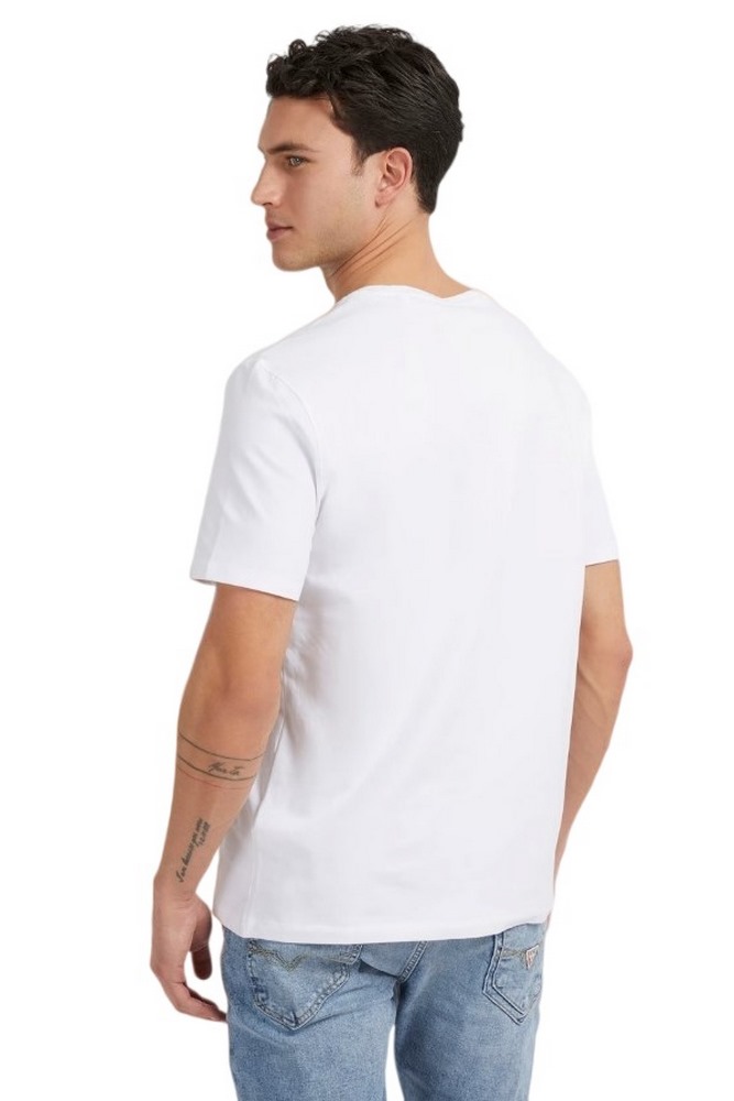 GUESS SS CN BASIC PIMA T-SHIRT ΑΝΔΡΙΚΟ WHITE
