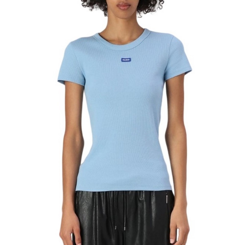 HUGO BOSS JERSEY BABY TEE B T-SHIRT ΜΠΛΟΥΖΑ ΓΥΝΑΙΚΕΙΑ CIEL