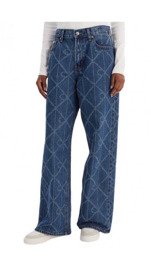 CALVIN KLEIN LOW RISE BAGGY ATLANTIC ΠΑΝΤΕΛΟΝΙ ΓΥΝΑΙΚΕΙΟ BLUΕ DENIM