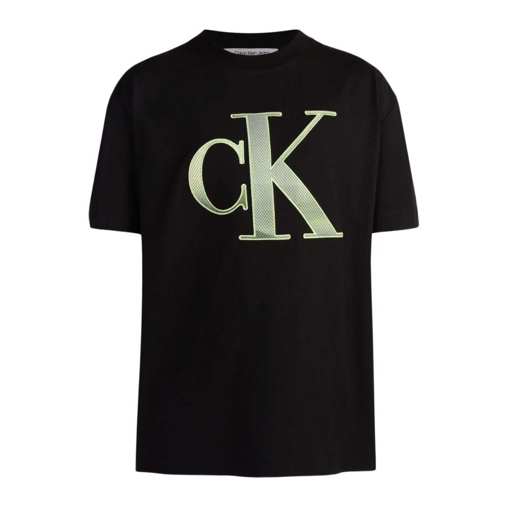 CALVIN KLEIN JEANS PERFORATED MONOLOGO ΜΠΛΟΥΖΑ T-SHIRT ΑΝΔΡΙΚΗ BLACK